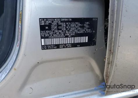 2004 Toyota Rav4 из США, поврежденный, VIN JTEHD20V040035539